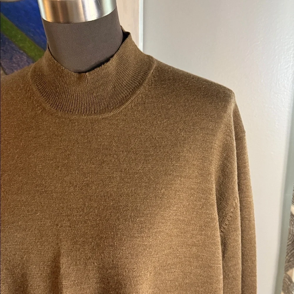 Brooks Brothers Extra Fine Merino Wool Mock Neck Sweater SZ XL - Picture 2 of 6